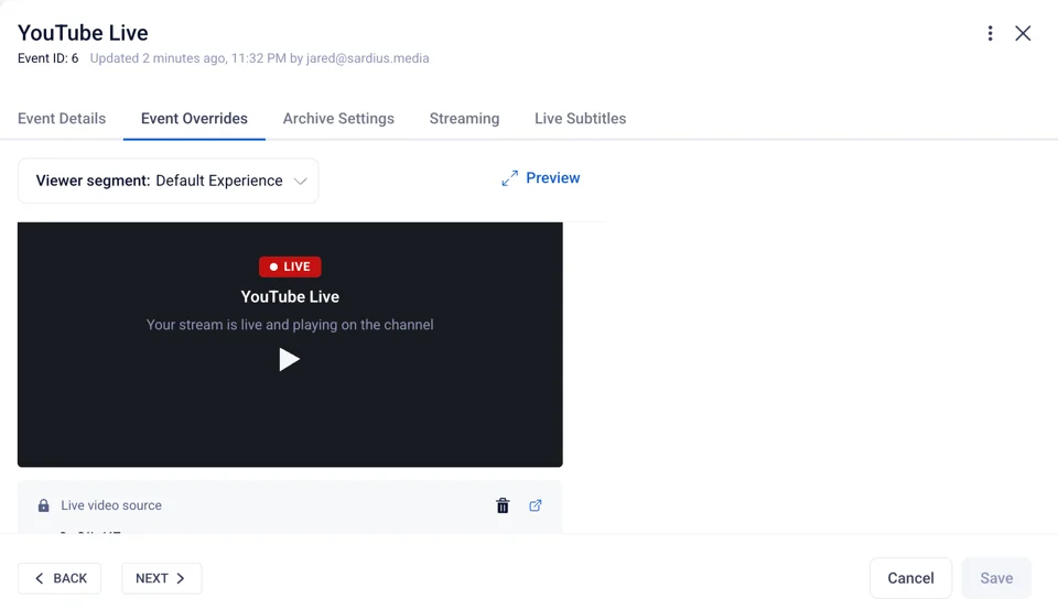 YT source preview