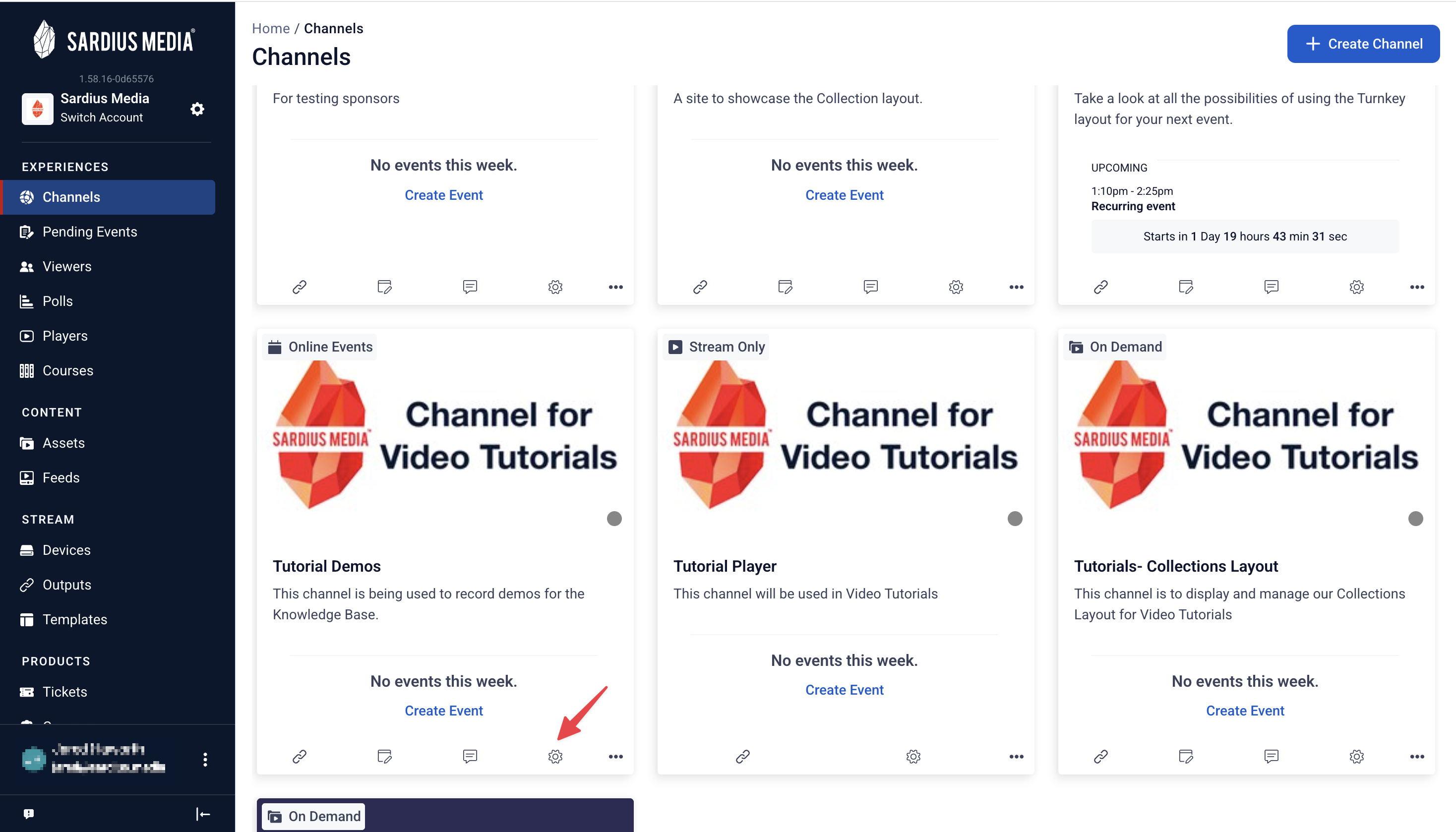 Open Channel Settings