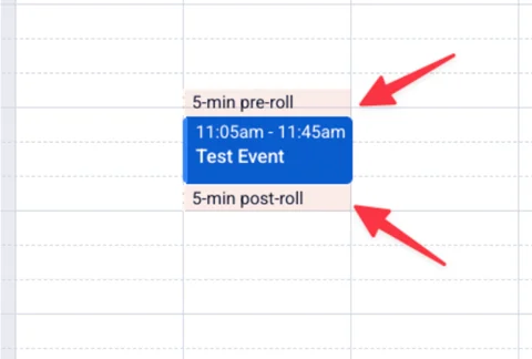 Pre- and Post-Roll on the calendar